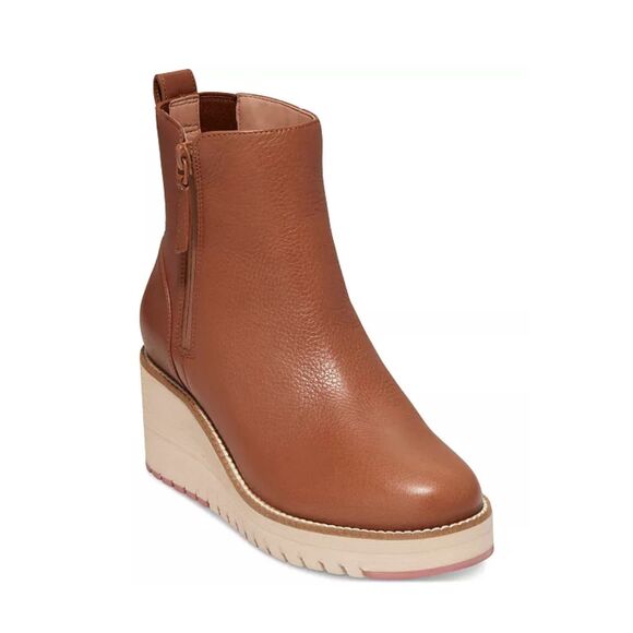 COLE HAAN Women's Zerogrand City Wedge Side-Zip Waterproof Booties Size 10 NEW - Picture 1 of 11